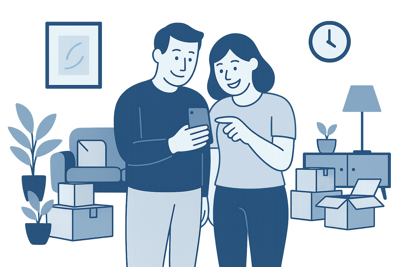 Professional moving company representative