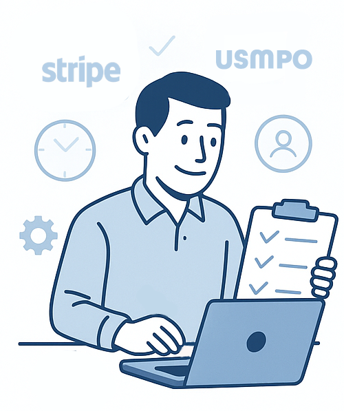 Get Verified - USMPO verification process illustration